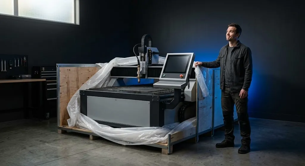A first-time owner with a brand-new cutting machine
